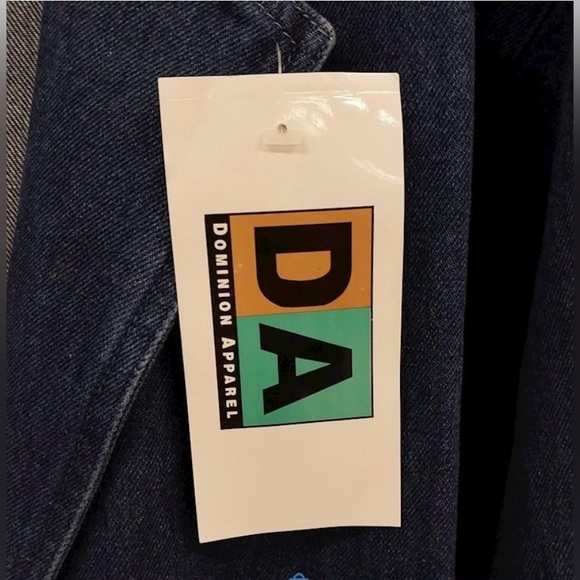 NWT VTG Dominion Apparel Illusions Long Denim
Jacket Women's Sz L Blue Cotton - Picture 4 of 5